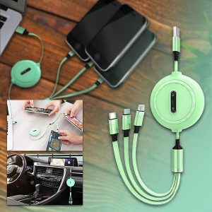 3-in-1 sissetõmmatavad laadimiskaablid | MULTICABLE