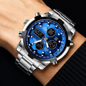 Kahe näidikuga terasest käekell | WATCHROX