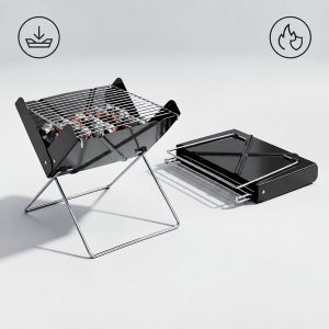 Kaasaskantav kokkupandav söegrill X-kujulise alusega | GRILLOMATE